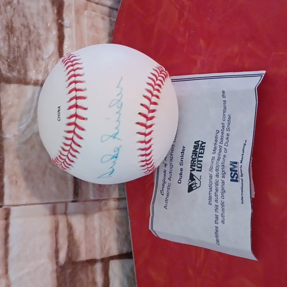 Autographed baseball Autographed by Duke Snider collector Dodger 1947-19…